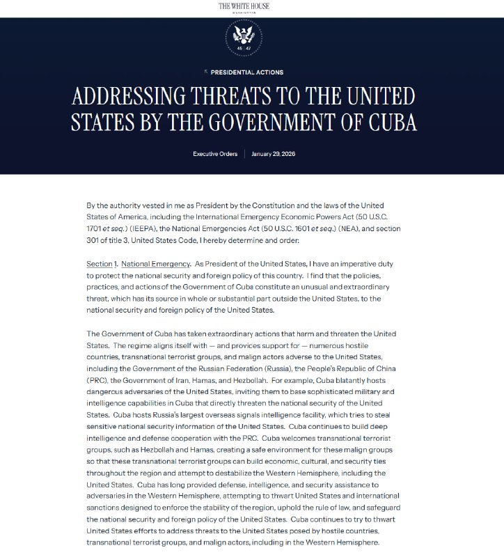 NEW - Trump signs executive order declaring a 