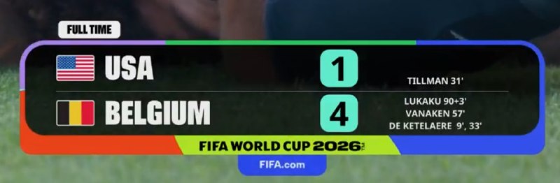 JUST IN - Belgium eliminates U.S. from the FIFA World Cup, 4-1.@disclosetv