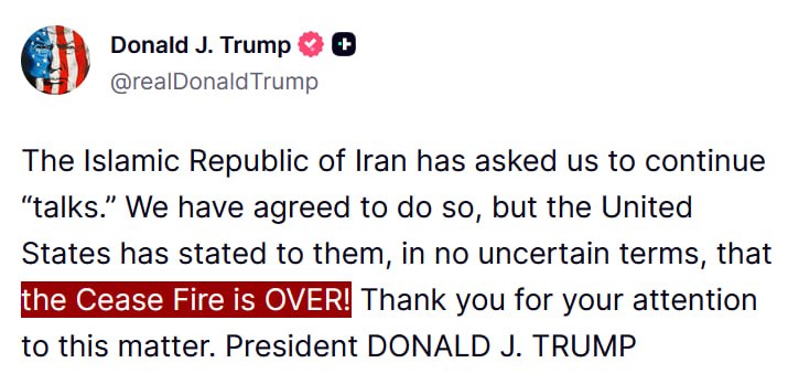 JUST IN - Trump: 