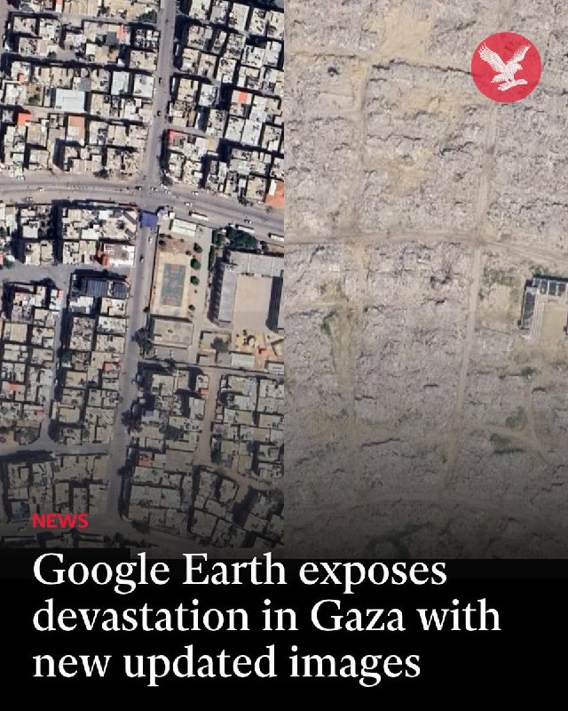 NEW - Google Earth has updated its images to show the devastating scale of destruction across Gaza by Israeli's military with swathes of the strip reduced to rubble.