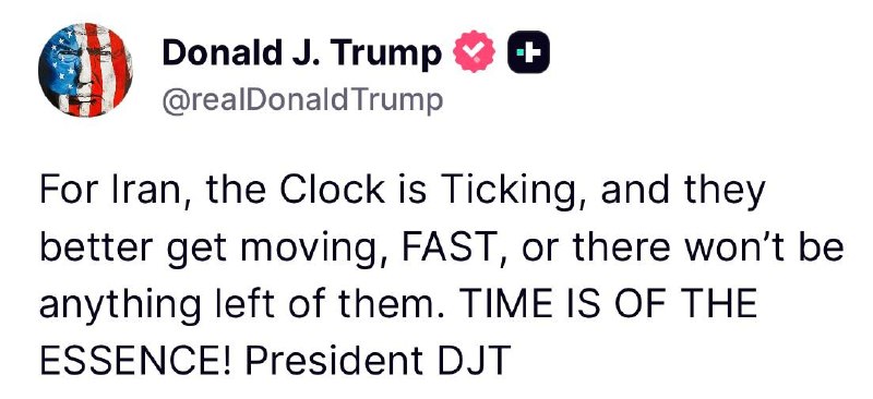 JUST IN - Trump warns Iran that the 