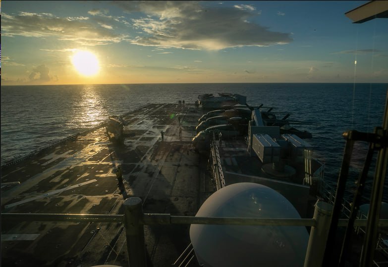 NEW - About 3,500 U.S. Sailors and Marines aboard the amphibious assault ship USS Tripoli (LHA 7) have arrived in the U.S. Central Command area of responsibility.@disclosetv