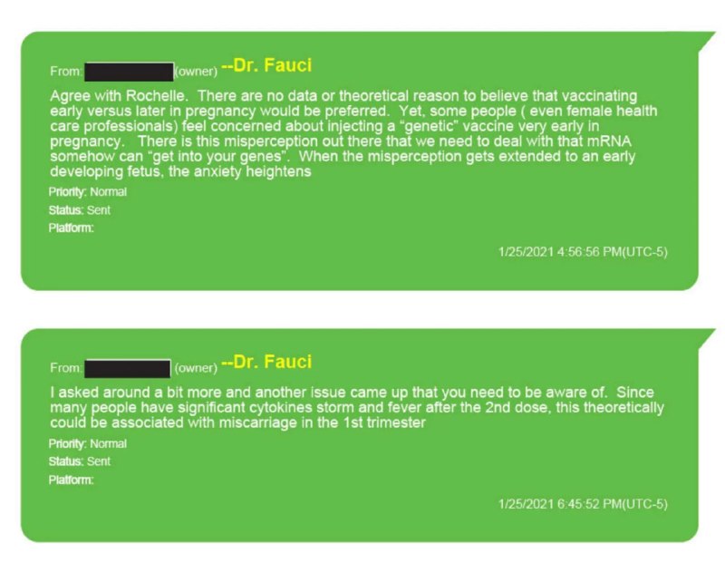 JUST IN - Dr. Fauci privately warned of miscarriage risk linked to the injections against COVID back in 2021 while publicly claiming no issues — NY Post@disclosetv