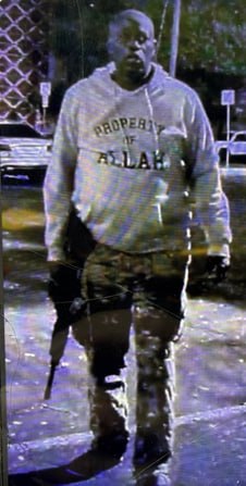 JUST IN - A new photo obtained by Fox News shows the Texas bar shooter wearing clothing with the words 