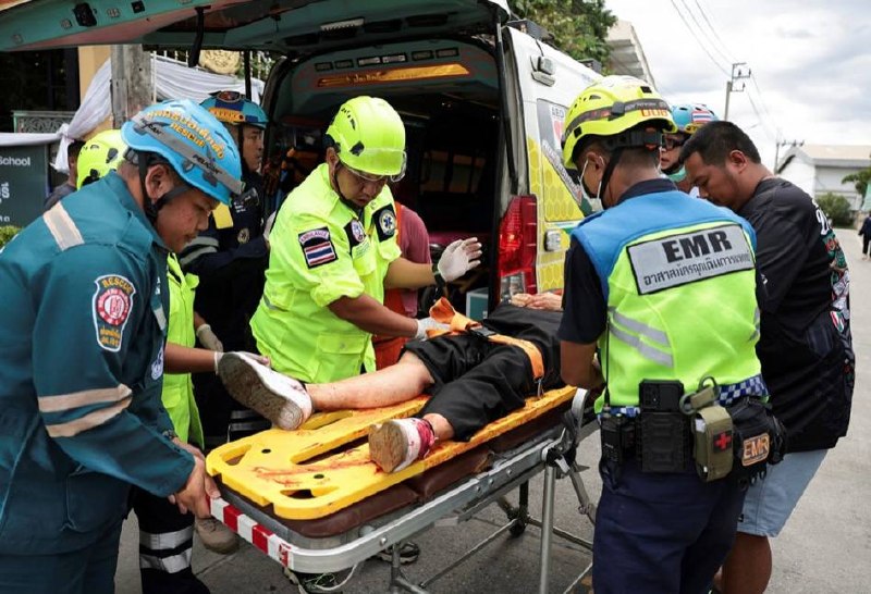 JUST IN - 6 dead and 15 wounded after a gunman opened fire at a school in Thailand.UPDATE - The number of injured has risen to 22, with 9 in critical condition, the gunman, who was a student at the school, killed ​his ‌grandparents at their ​home before opening fire at the school and then shot and killed himself.@disclosetv