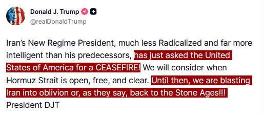 JUST IN - Trump says 