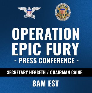 JUST IN - U.S. Department of War to give press conference on 