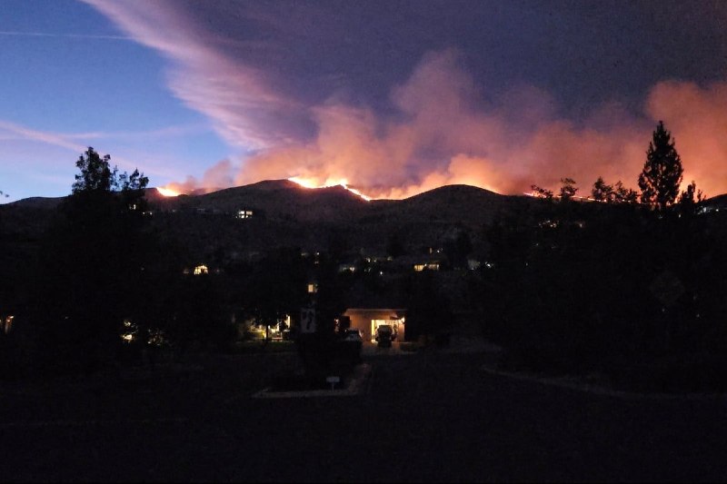 Human-caused wildfire approaches Reno, Nevada, forcing thousands of evacuations