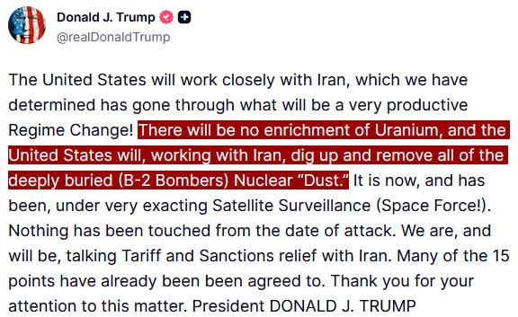 JUST IN - Trump says Iran has gone through 
