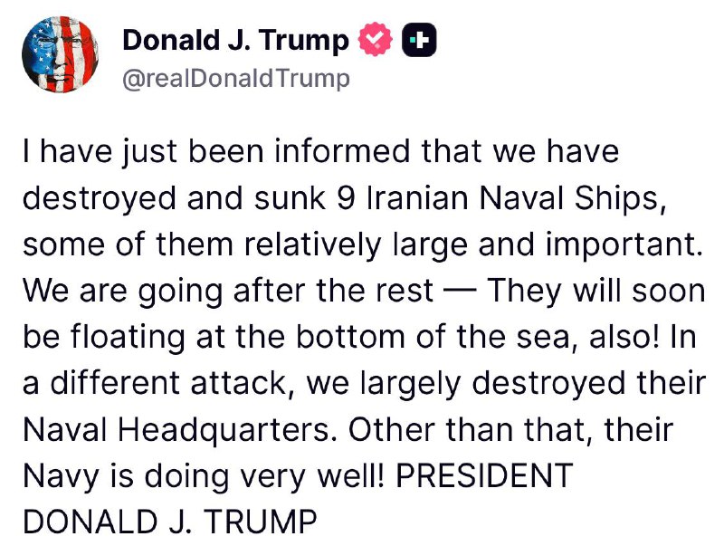 JUST IN - Trump says U.S. has 